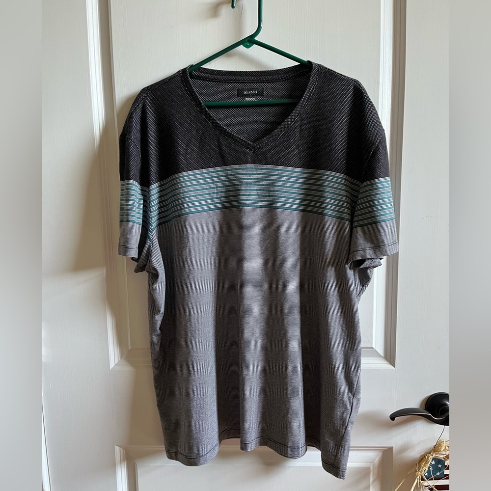 Alfani Men’s Black and Green Stretch Shirt, Size 3X